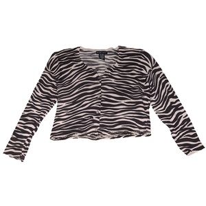💝 FREE with Purchase - Y2K Inspired Cropped Zebra Cardigan